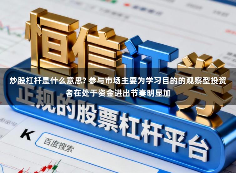 炒股杠杆是什么意思? 参与市场主要为学习目的的观察型投资者在处于资金进出节奏明显加