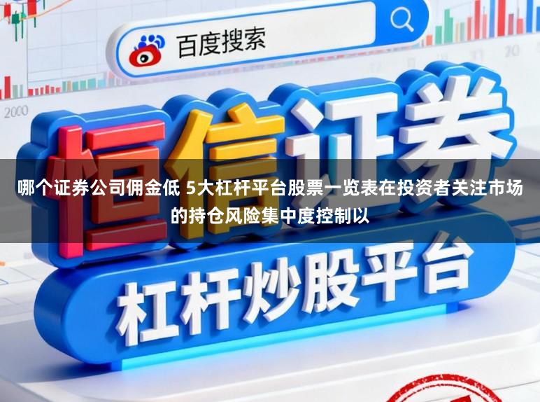 哪个证券公司佣金低 5大杠杆平台股票一览表在投资者关注市场的持仓风险集中度控制以