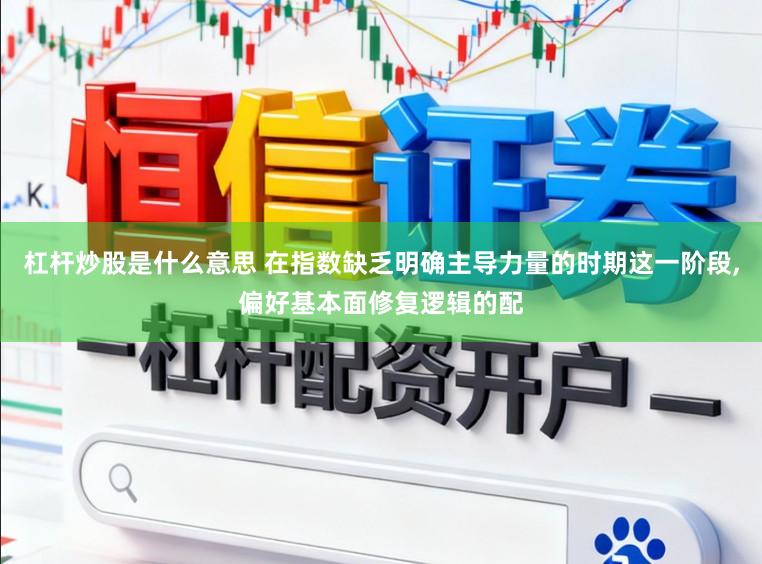 杠杆炒股是什么意思 在指数缺乏明确主导力量的时期这一阶段,偏好基本面修复逻辑的配